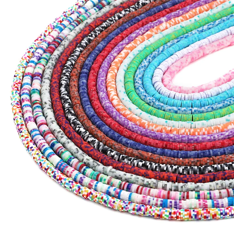 

350Pcs 6mm Bohemian Style Bracelet Necklace DIY Jewelry Accessories Clay Ceramics Flake Beads Polymer Clay for Women Hand Made