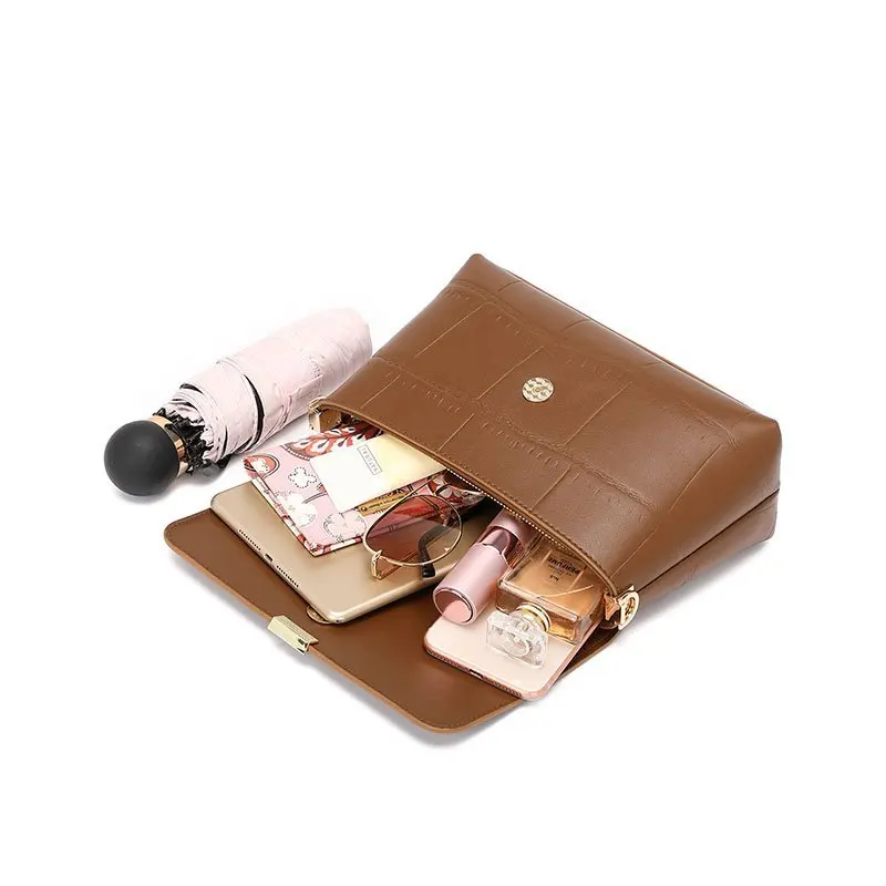 

Simple Flap Shoulder PU Leather Bags Women Girls Pure Color Mini Messenger Chest Bag Cross body Handbags bolsa feminina