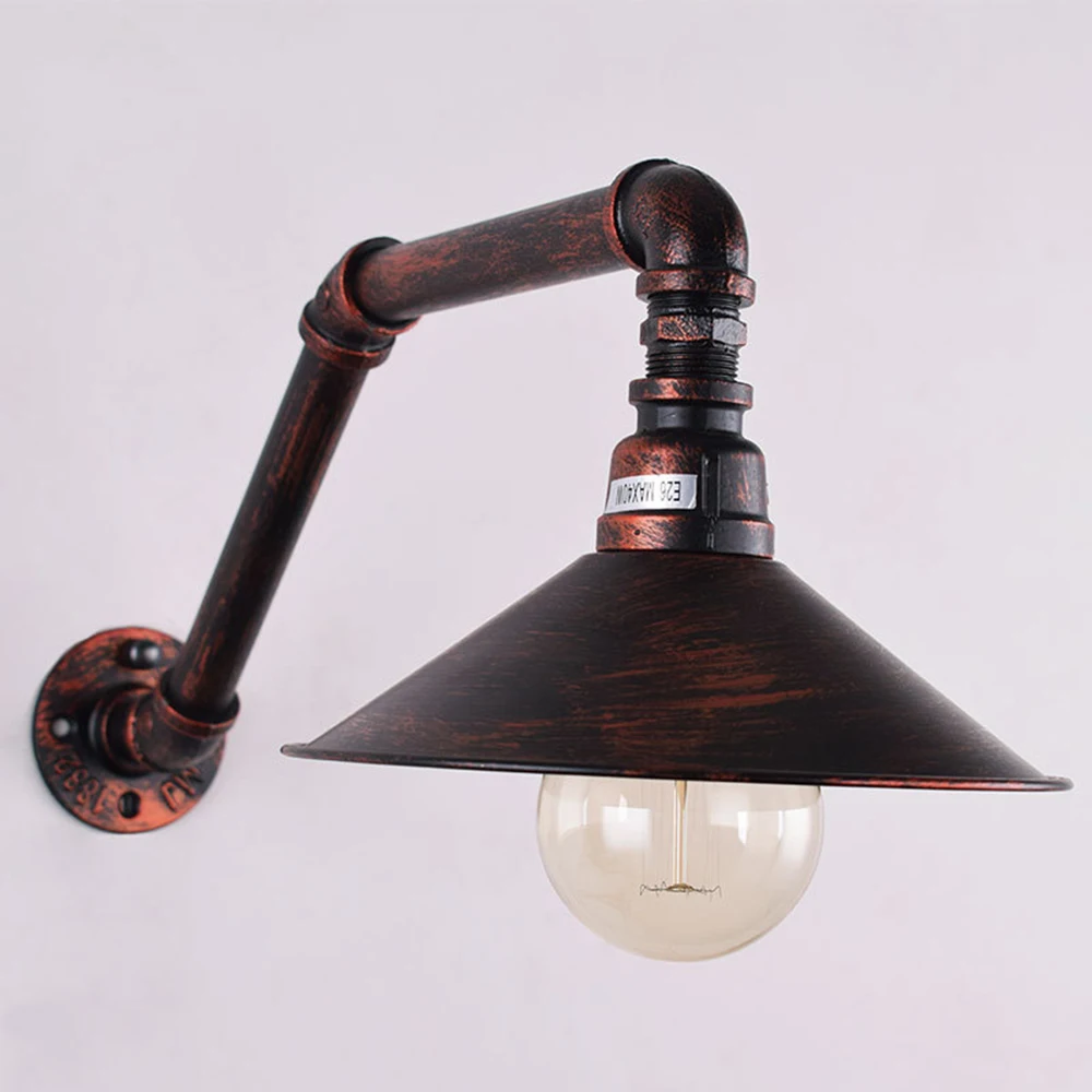 Vintage Industrial Loft Water Pipe Wall Light Retro Iron Ceiling Lamp Multi Lights Lighting Living Room Bathroom Decor E27 | Лампы и