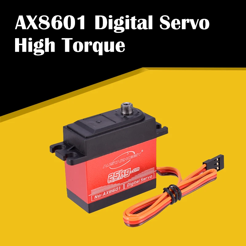 

AUSTARHOBBY AX8601 4.8-6.0V 25KG Digital Servo Waterproof High Torque Metal Gear for Traxxas HSP RC Car Boat Robot Airplane