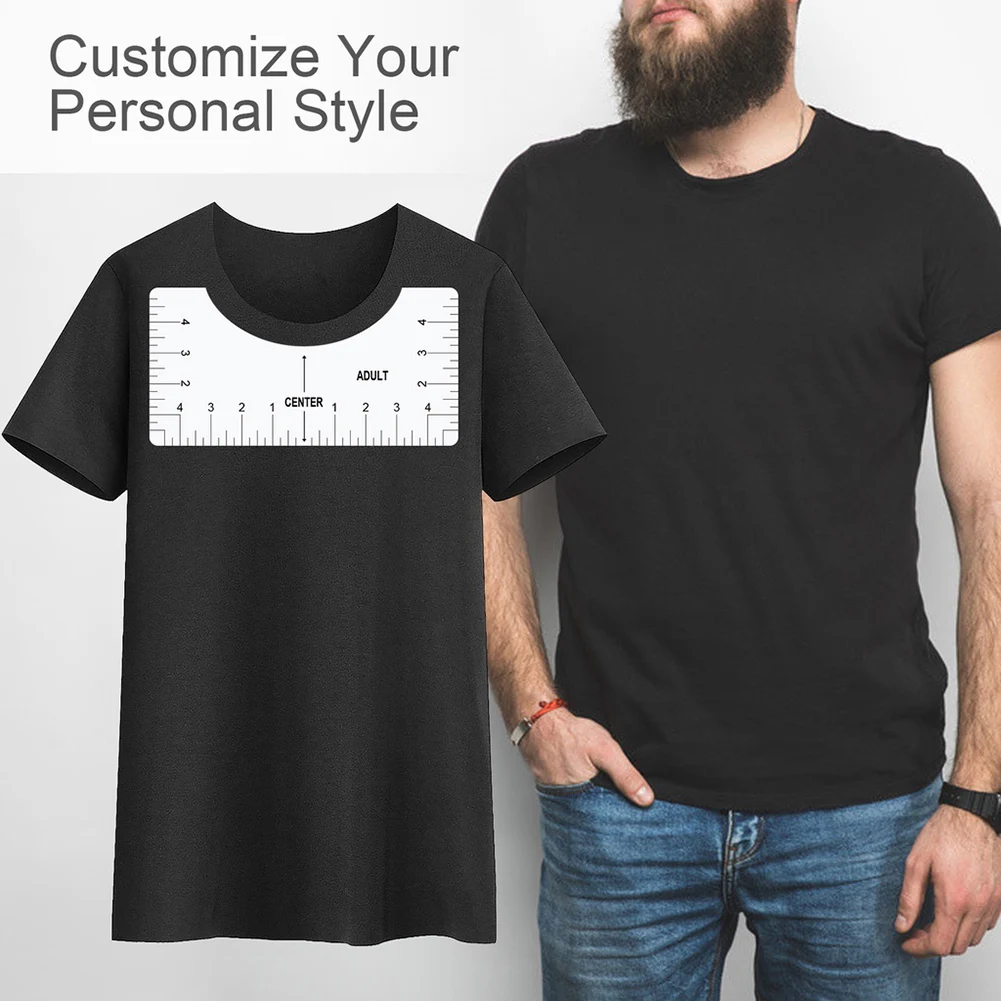 4PCS T-Shirt Alignment Ruler Centering Tool Placement Graphic Guide Tough Printed Design Fashion With Size Chart | Дом и сад