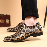 2020 men shoes zapatos hombr british autumn leather platform shoes leopard printed men quality dress shoes oxfords dropshipping