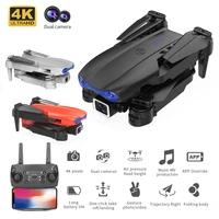 mini drone 4k hd double camera selfie rc helicopter quadcopter folding arm k3 uav altitude hold mode drone toys gift kids adults