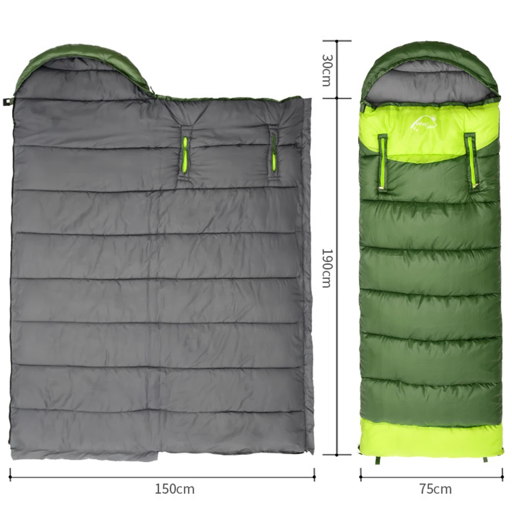 Спальный мешок XA312D Сверхлегкий комбинированный для двух человек портативный Для