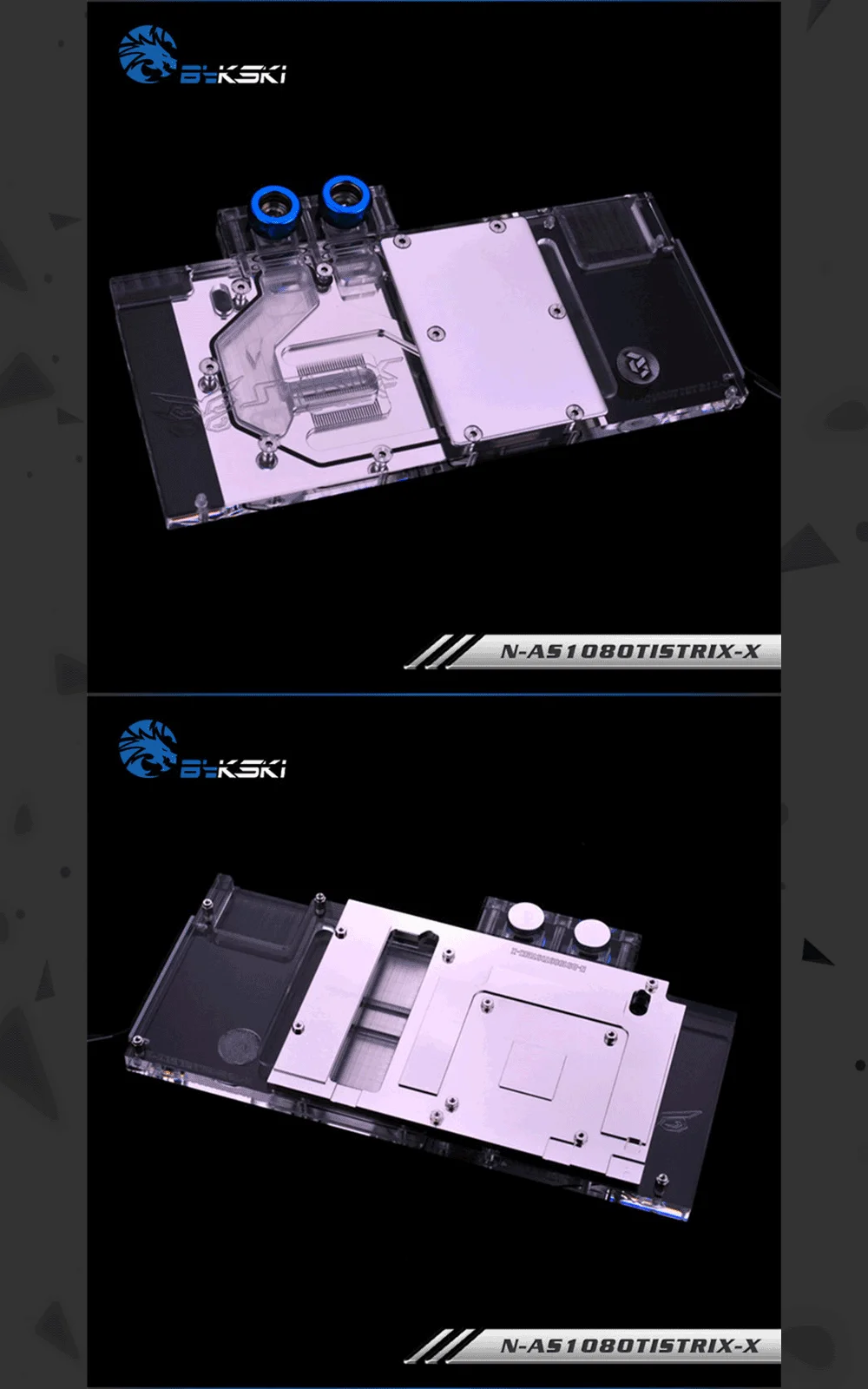 Bykski N-AS1080TI STRIX-X, полное покрытие Графика карты водяного охлаждения блока для Asus ROG STRIX GTX1080Ti/1080/1070/1060, дракон, GTX1070