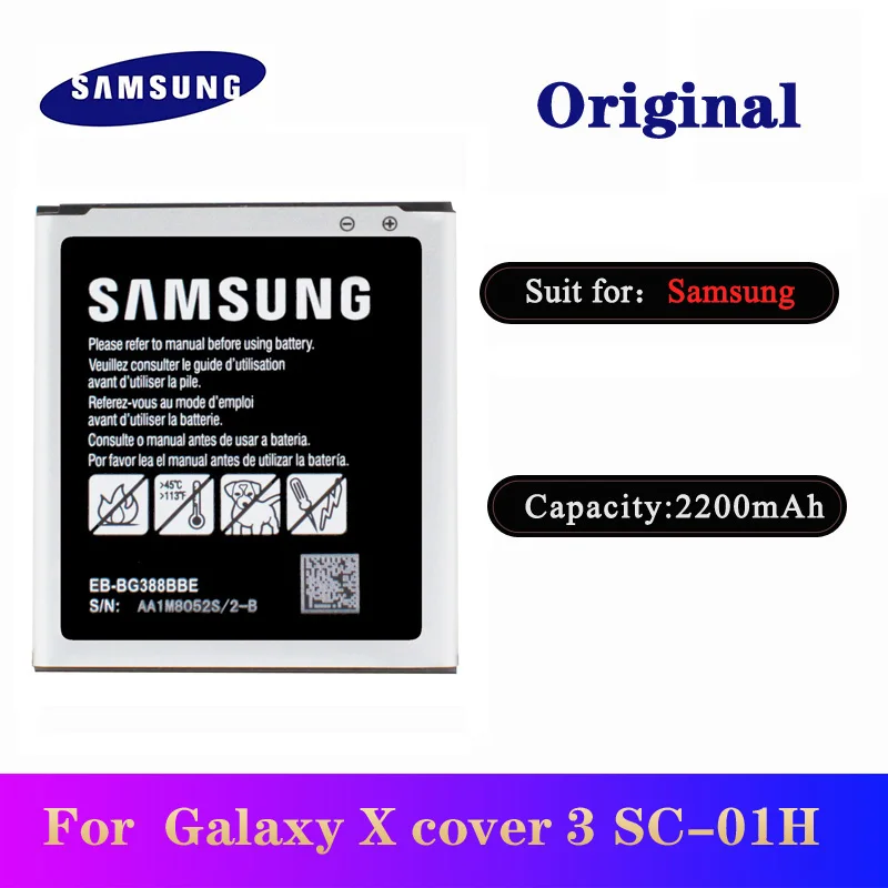 5 шт./лот Оригинальная батарея samsung EB BG388BBE 2200 мАч для Galaxy Xcover 3 G388 G388F G389F сменная