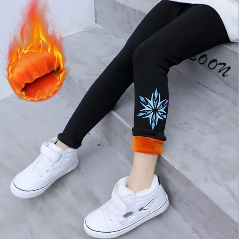 Леггинсы для девочек теплые штаны на осень и зиму Детские плотные из бархата