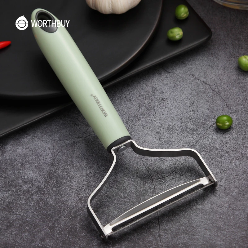 WORTHBUY Широкий для фруктов и овощей Нержавеющая сталь очистки с Пластик ручка