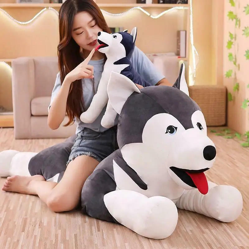 Barato Gigante Perro Husky Almohada Muñeca Enorme Husky Animal Relleno De Peluche De Juguete Animal Relleno S
