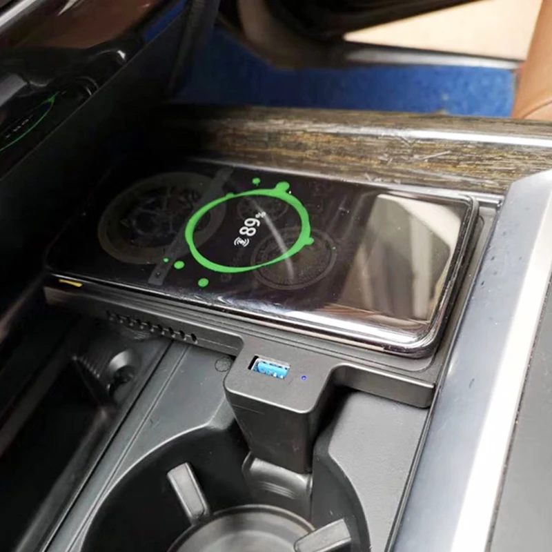 15w car qi wireless charging phone charger fast charging case charging holder for bmw x5 f15 x6 f16 x5m f85 x6m f86 2012 2018 free global shipping