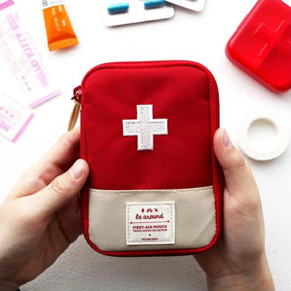 

Outdoor First Aid Emergency Medical Bag Medicine Drug Pill Box Home Car Survival Kit Emerge Case Small 600D Oxford Pouch