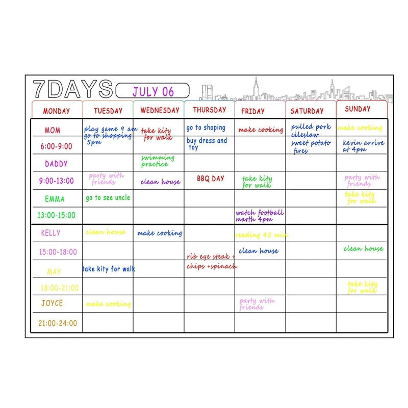 ГОРЯЧАЯ Детская магнитная доска-планировщик для холодильника A3 доска семьи