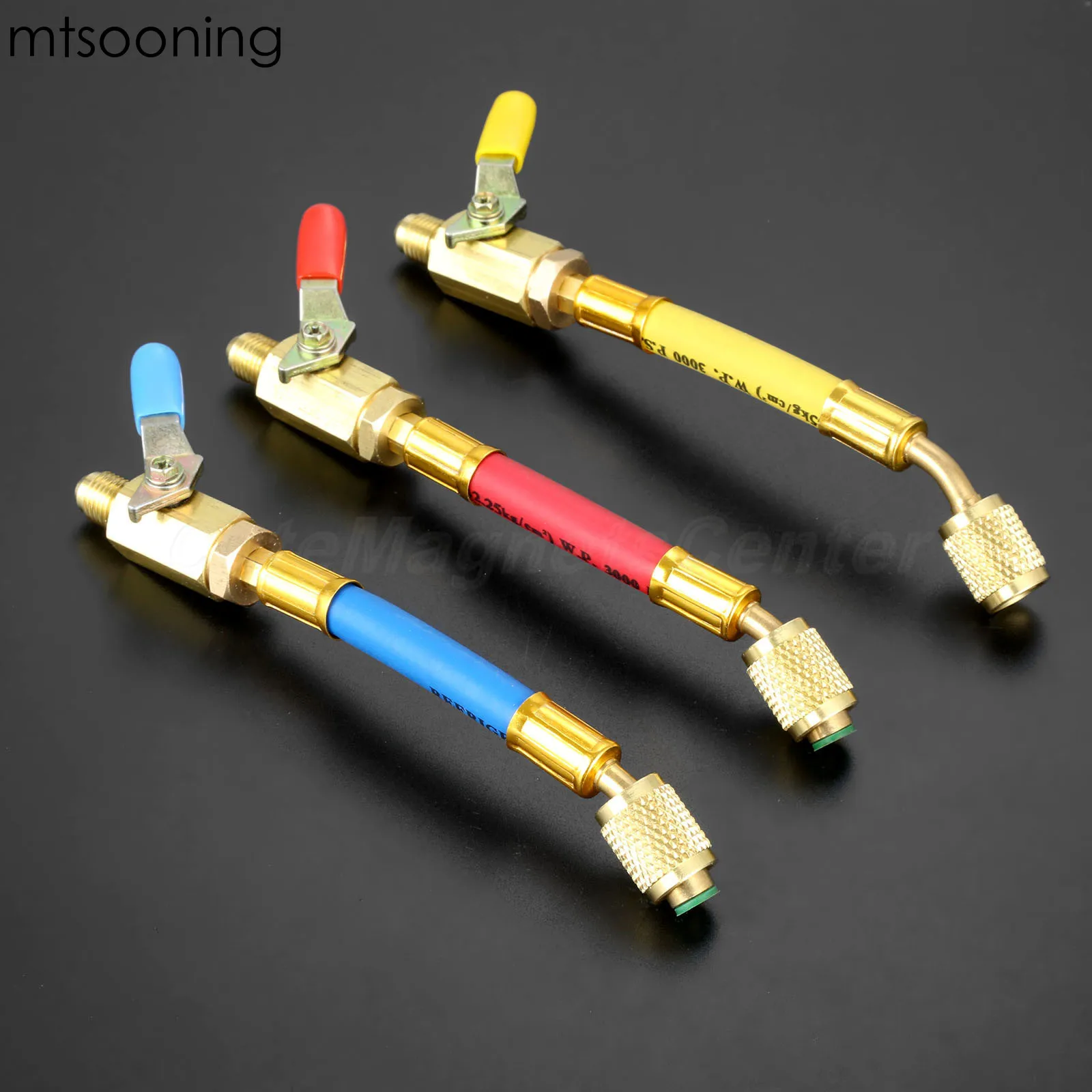 Mtsooning 3 шт. 7 &quot1/4&quot SAE R134A шланги для переменного тока HVAC с шаровым клапаном и