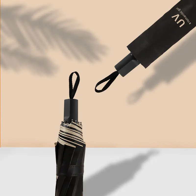 

12 bone full-automatic three fold sunshine rain dual purpose wind resistant double sunshade anti ultraviolet umbrella UPF50+