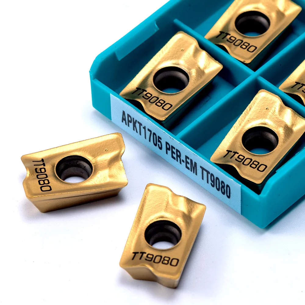 

APKT1705 PER-EM TT9080 твердосплавные лезвия токарный инструмент APKT 1705 Высококачественный твердый сплав CNC фреза