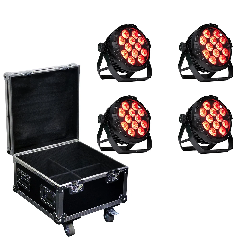 4 шт. IP65 Водонепроницаемый Led Par Светильник + F светильник чехол 12x18w RGBWA UV 6in1 12x12w RGBW