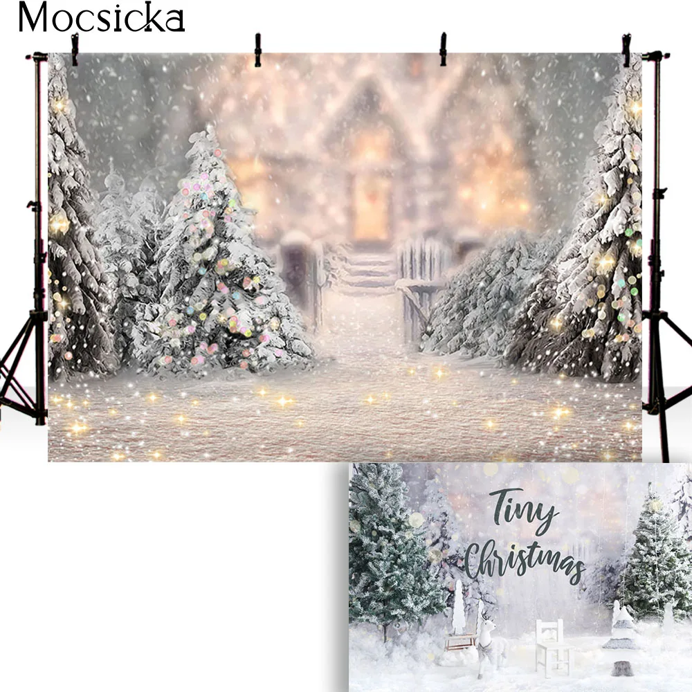 Фон для фотосъемки Рождественское украшение дерево Ретро винтажный деревянный