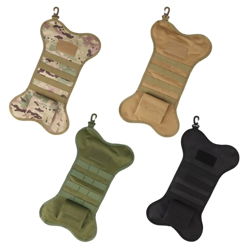 

Hanging-Tactical Bone-shape Christmas Stocking Bag for Dog Pets with Molle Webbing Patch Holder Hunting Magazine Pouches