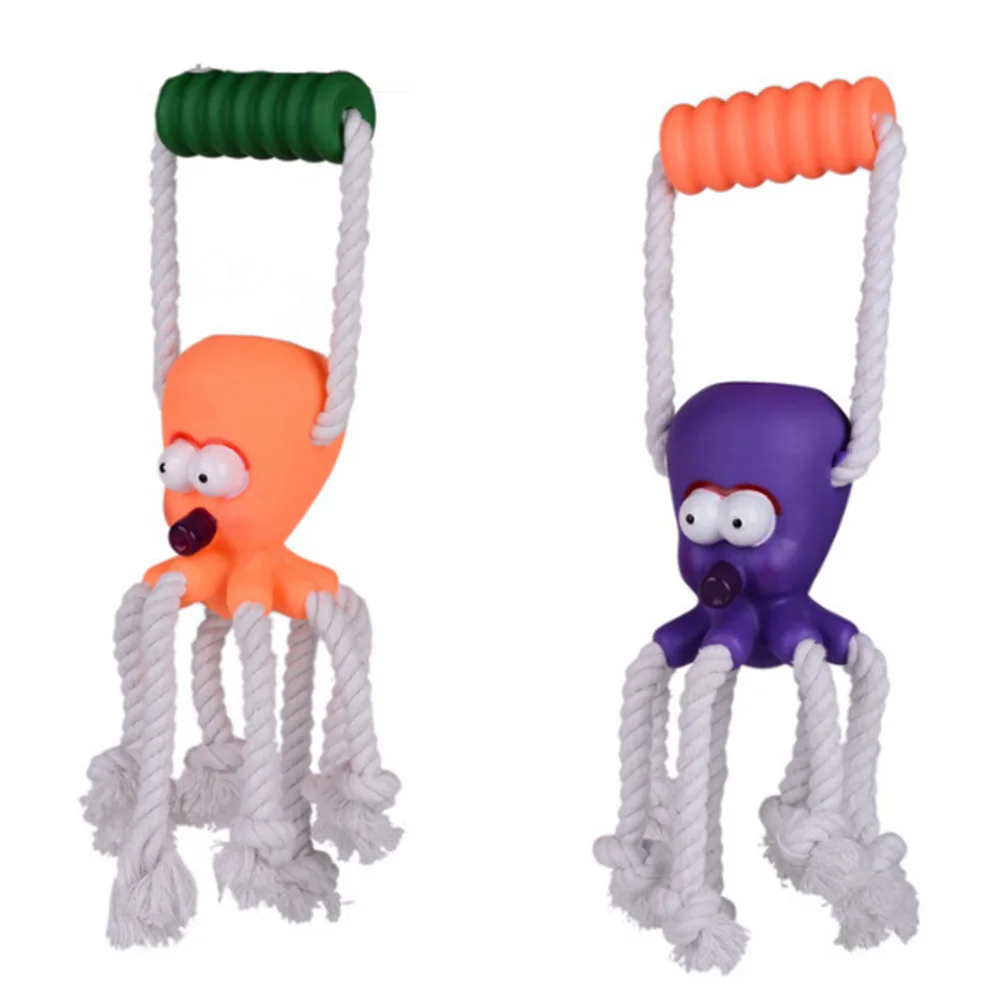 Осьминог образные звуковые игрушки для домашних животных собака ПВХ ручка скуки