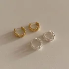 Модные серьги-кольца с полыми цепочками серебряные панк хип-хоп кубская цепочка готические серьги-гвоздики для модных женщин ювелирные изделия аксессуары 202