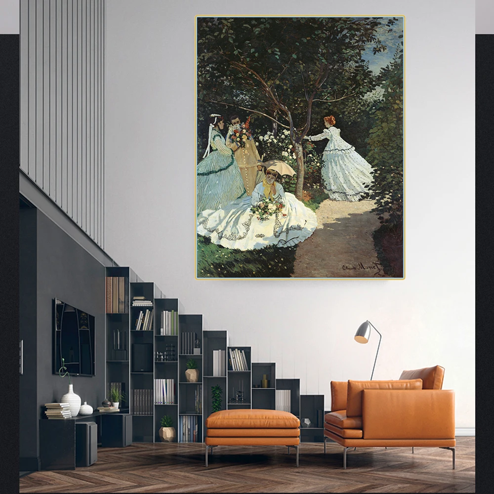 Цитон Клода монета Women женщины в саду Canvas Холст Картина маслом всемирно известное