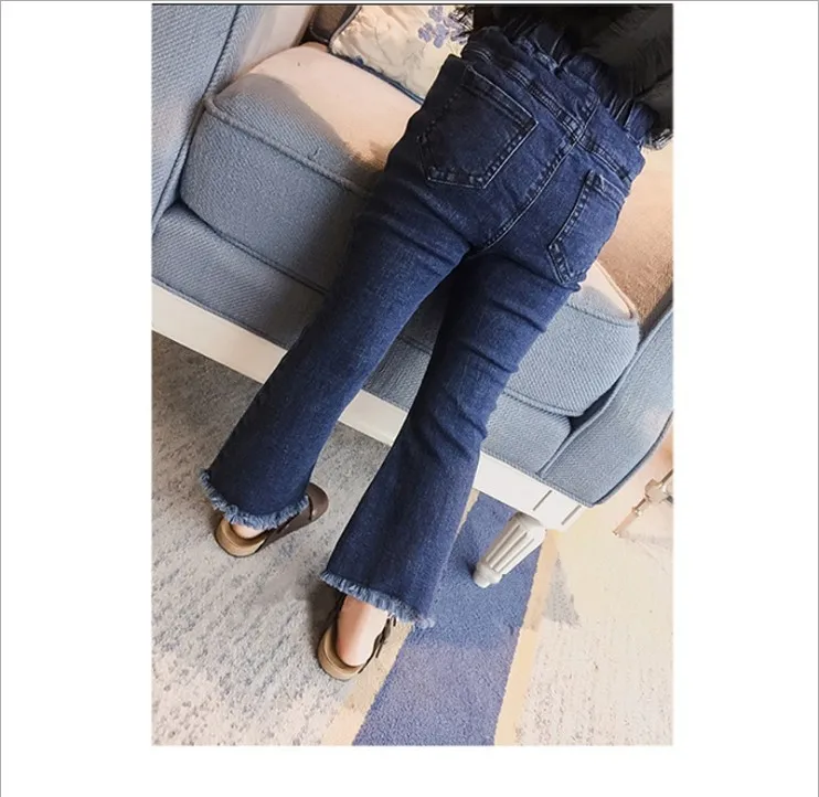 Spring Girls Ripped Jeans Baby Kids Toddler Denim Pants Legs Casual Clothing Leggings Boot Cut 2-10Y | Мать и ребенок