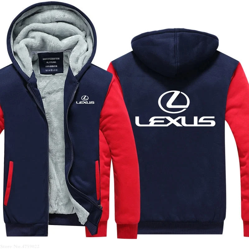 

Winter fashion men's clothing zipper Lexus Hooded Jacket Coat 5 color men's thickened jacket