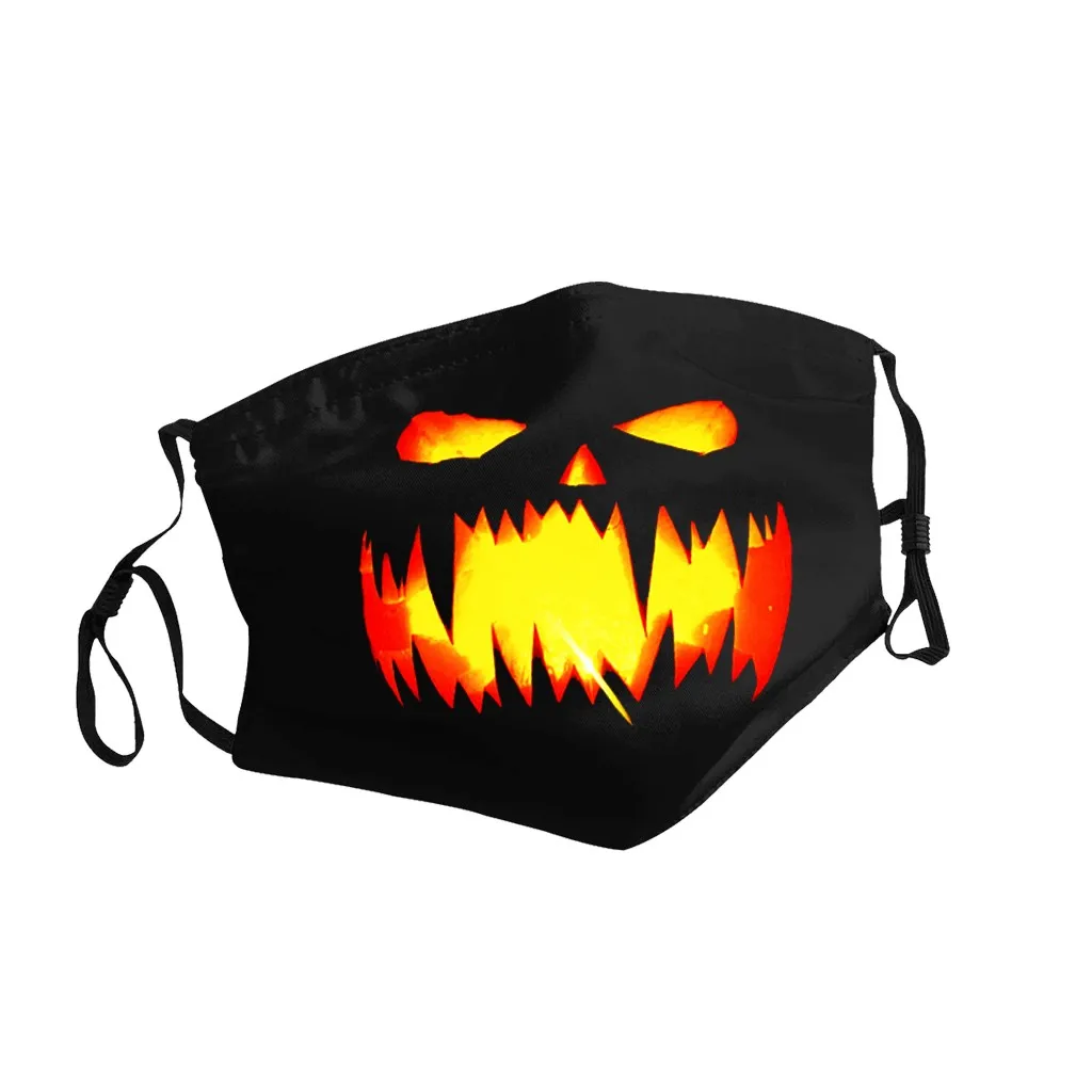 Маска-фильтр с забавными принтами на Хэллоуин можно разместить маску для лица и