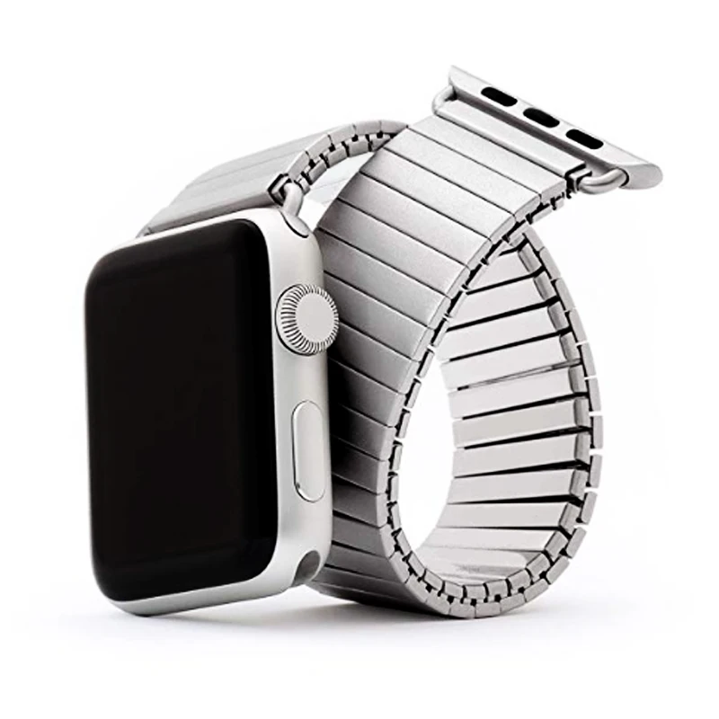Ремешок из нержавеющей стали для Apple watch band 44 мм 42 40 38 эластичный браслет iwatch series