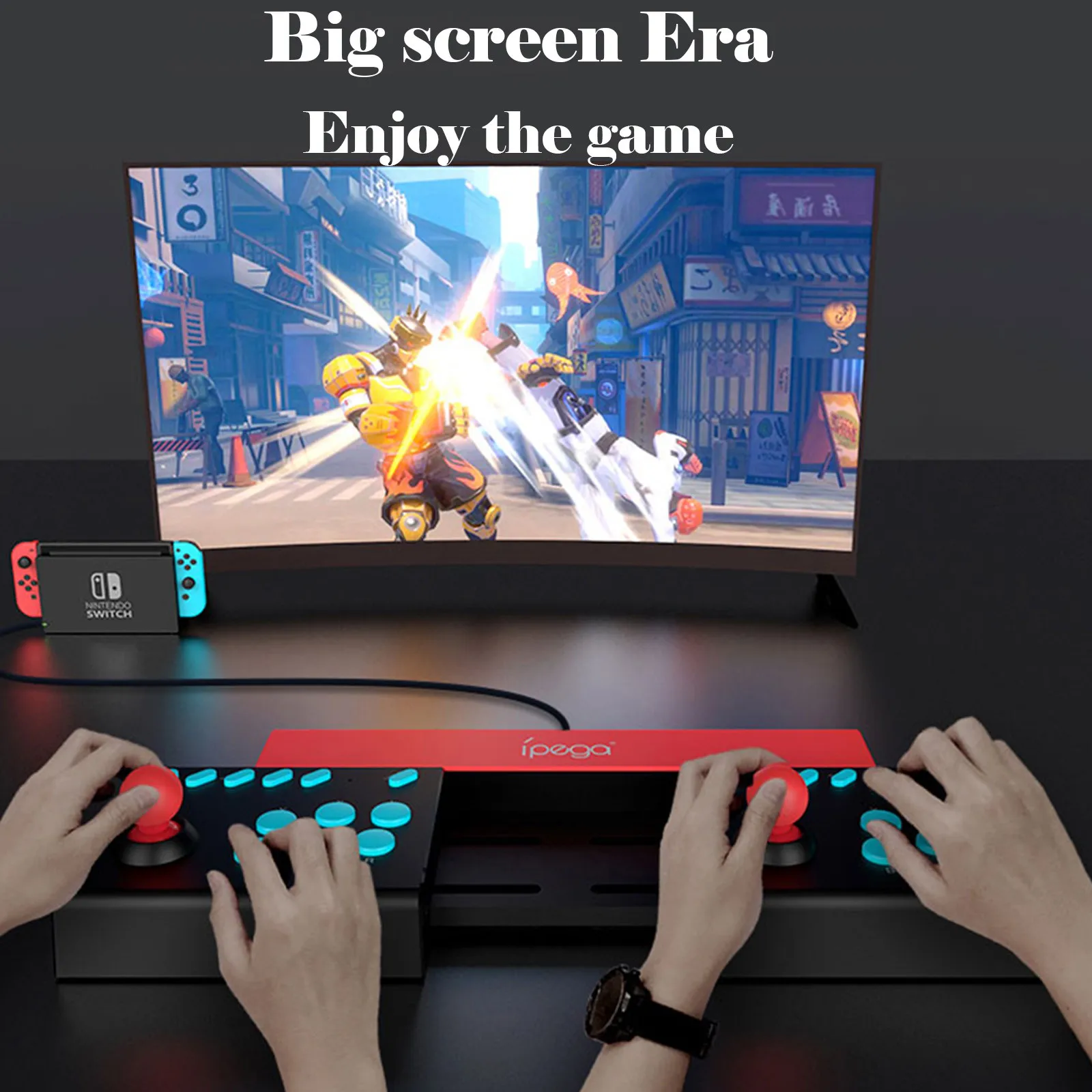 Двойной аркадный джойстик-контроллер геймпад для консоли NS Switch/Lite Plug And Play |