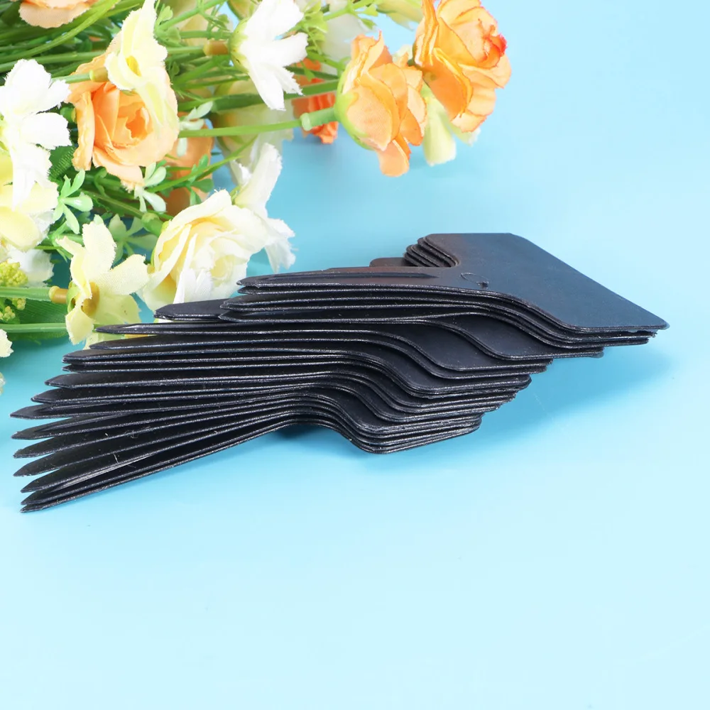 

100pcs 10x6cm Plant T-type Tags Markers Nursery Garden Labels (Black)