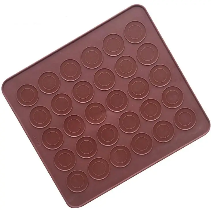 

by dhl 50pcs Silicone Macaron Pastry Oven Baking Mould Sheet Mat 30-Cavity DIY Mold Baking Mat SN3120