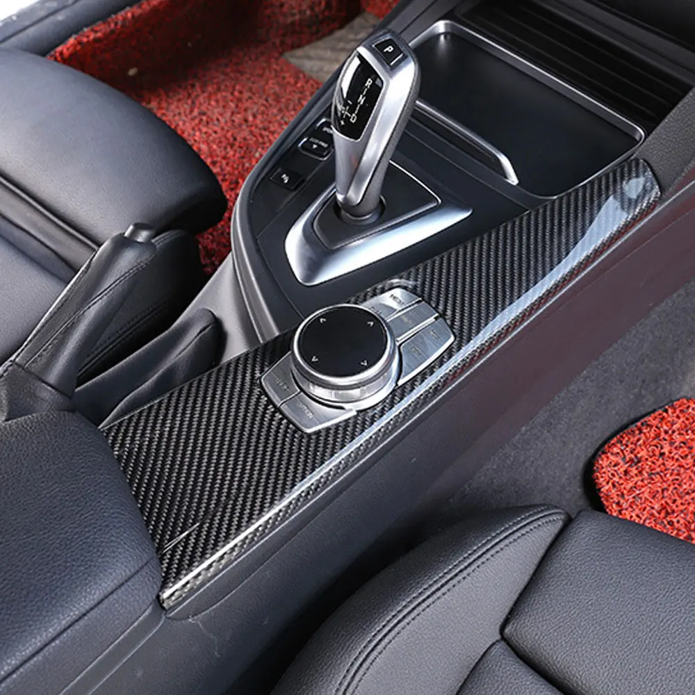 

For BMW 3 4 Series GT F30 F32 F34 LHD Interior Accessories Dry Carbon Fiber Car Car Console Armrest Multimedia Panel Trim Cover
