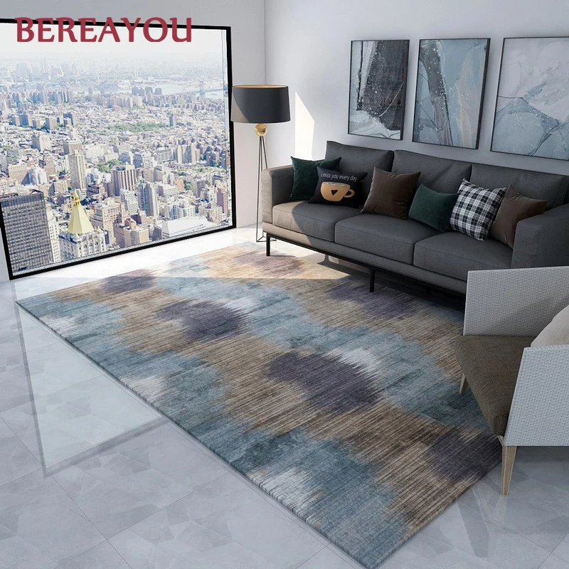 Европейские коврики геометрические абстрактные черные и белые для гостиной