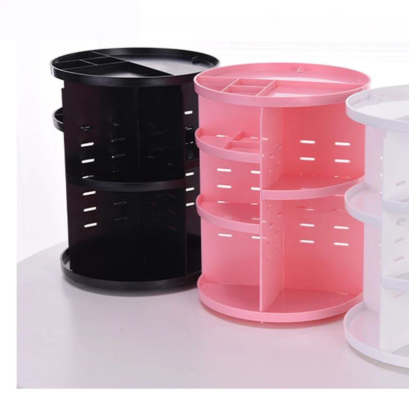 [ВИДЕО] модный вращающийся на 360 градусов Органайзер для макияжа коробка