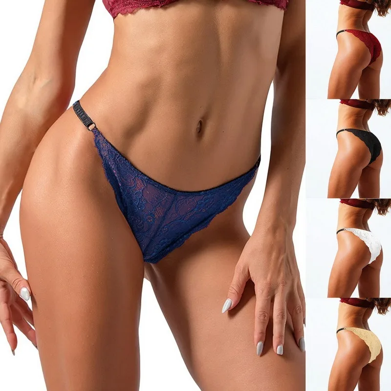 

Women Sexy Lace Panties Transparent Woman Low-Waist Underpant Seamless Panties Hollow Out Thong G-String Underwear Lingerie