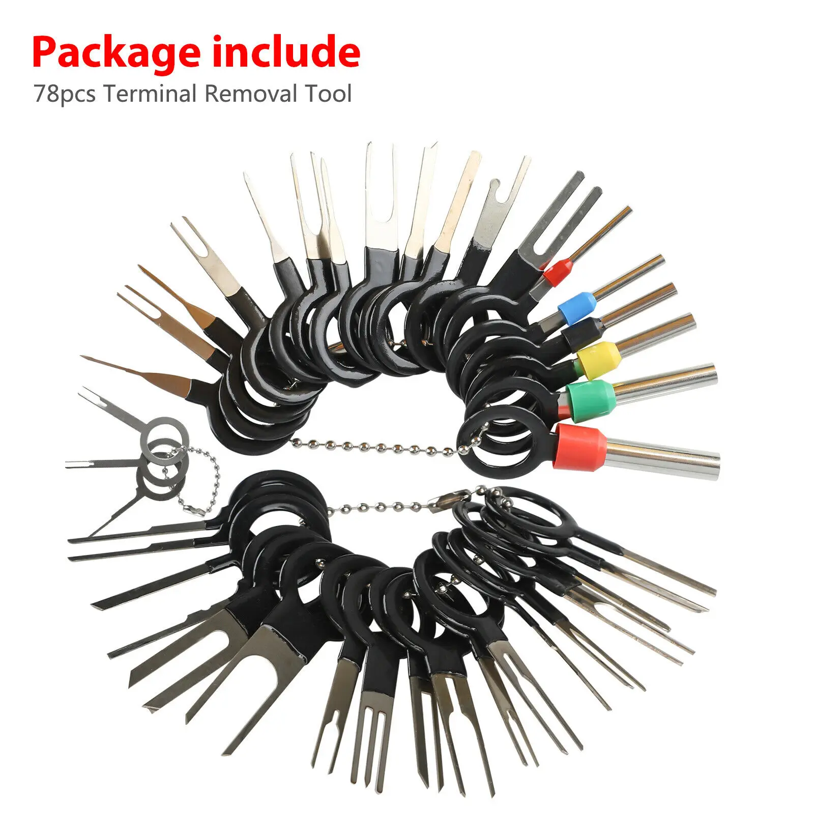 

78PCS Wire Terminal Removal Tools Car Electrical Wiring Crimp Connector Pin Needle ejector