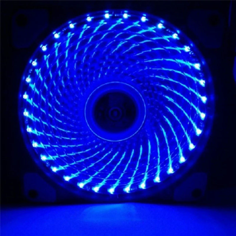 POHIKS 1 шт. светодиодный светящийся 120 мм RGB вентилятор Охлаждающий бесшумный ПК