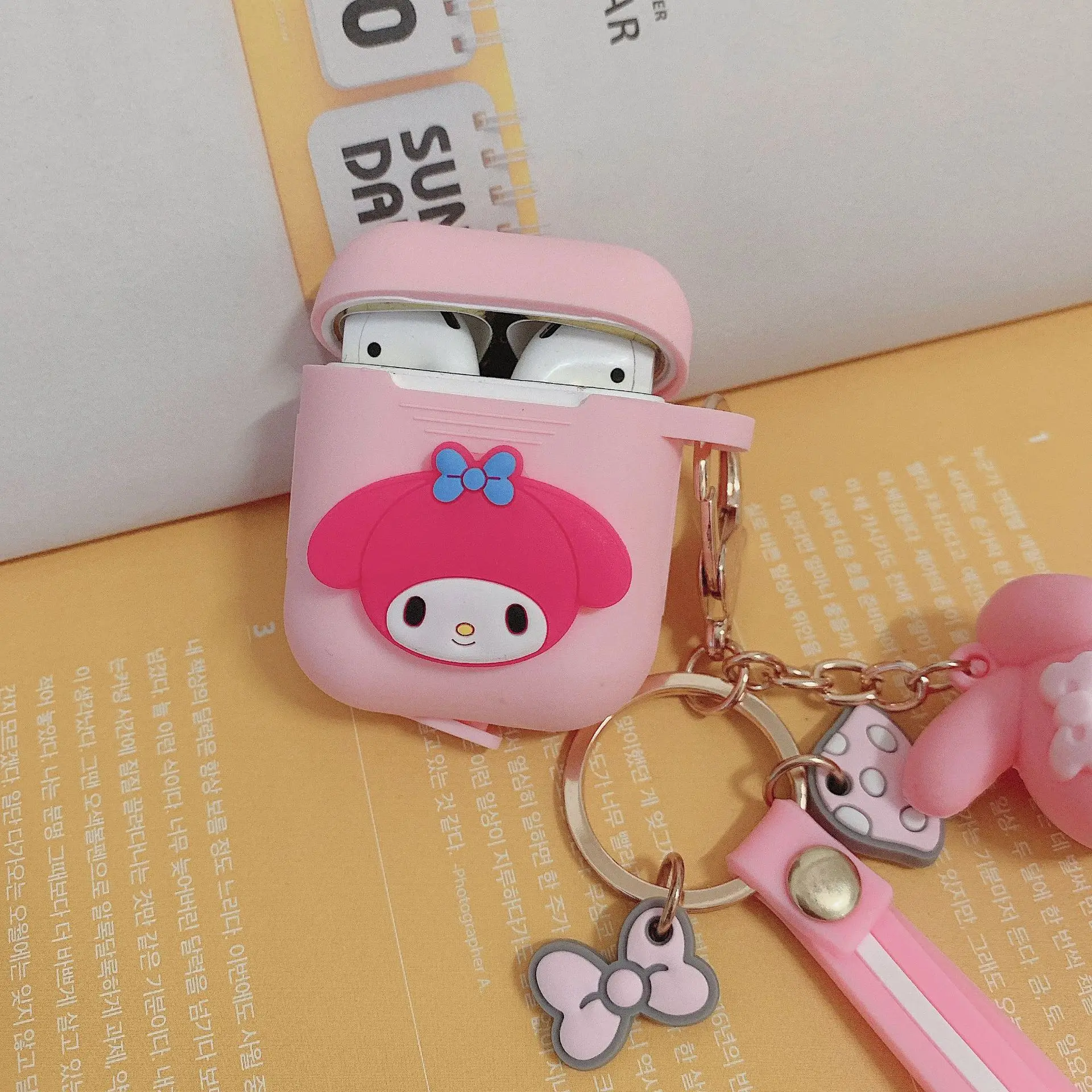 Милый мультфильм koomi Марка pom-Pom Purin My Melody ударопрочный корпусы гарнитурные для Apple Airpods 1/2 силиконовый защитный чехол для наушников