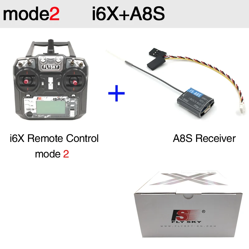 model2 i6X A8S Flysky FS-i6X FS I6X 10CH 2,4G Радиоуправляемый контроллер передатчика с iA10B iA6B A8S X6B приемником для радиоуправляемого вертолета многороторного дрона - Цвет: model2 i6X A8S