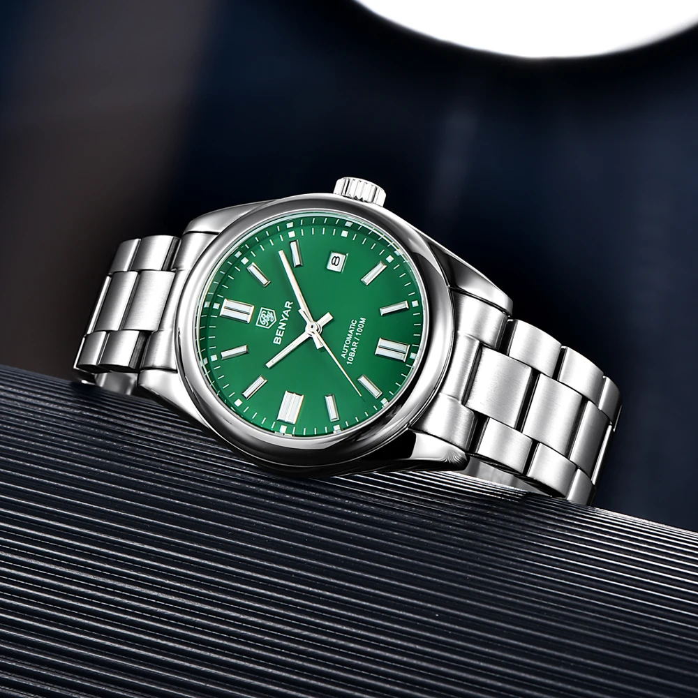 BENYAR 39MM Mens Watches 2021 Top Brand Luxury Automatic Watch For Men Mechanical Wristwatch Stainless Steel Sport Clock Relogio