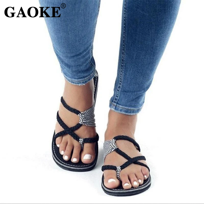 

Women Sandals Size 35-43 Summer Shoes Woman Mix Color Flip Flops 2022 New Summer Female Shoes Beach Flat Sandals Zapatos Mujer