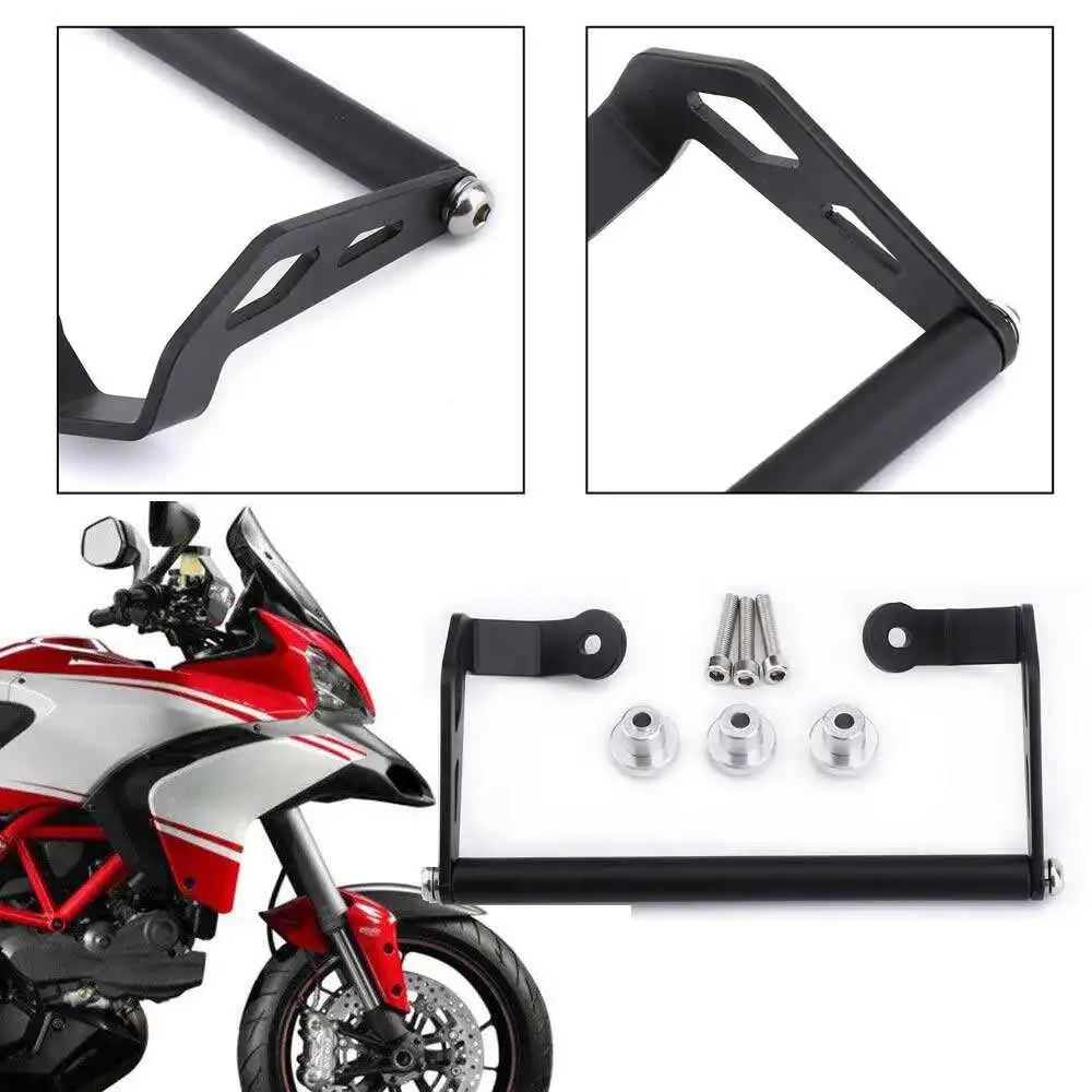 

Motorcycle Fairing Upper Bracket - Aluminium Smart Phone GPS Stand Holder Mounting Kit W/ Screws For Ducati Multistrada 950