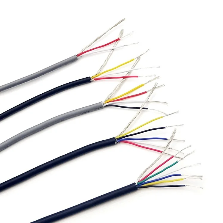 1 м 22AWG экранированный провод сигнальный кабель 2 3 4 5 ядер ПВХ изолированный канал