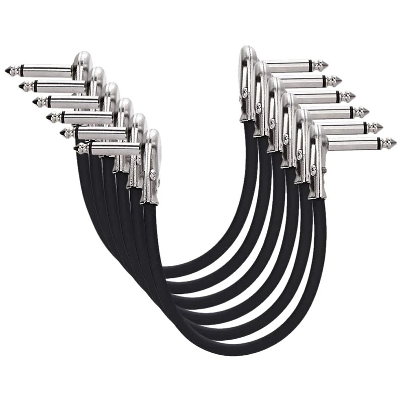 

6 шт 1/4 дюймов гитарная педаль эффектов инструмент оптический патч-корд-6 дюймов