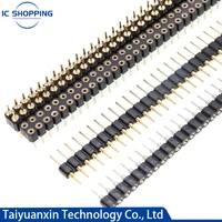 10pcs 2 54mm round hole female connector round connector single row 1x40p double row connector digital tube socket arduino