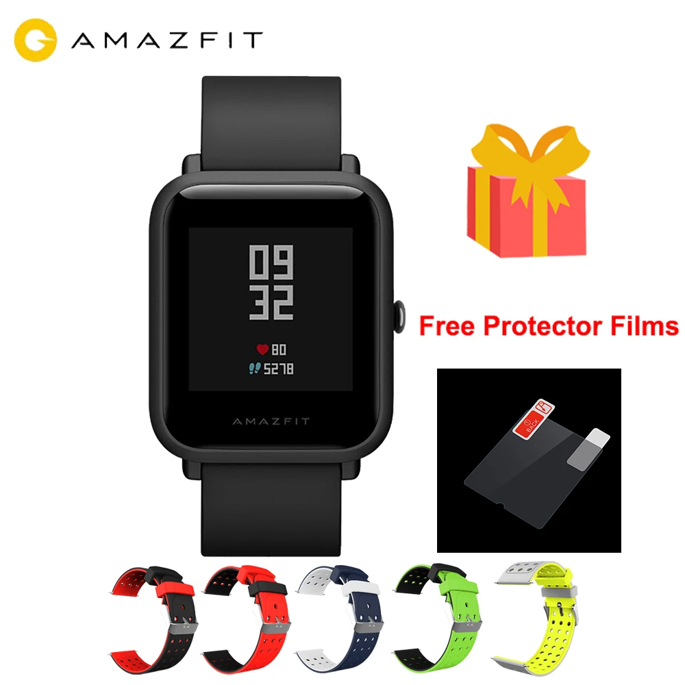 1 год гарантии Amazfit Bip Lite Смарт-часы, глобальная версия, 45 дней Срок службы батареи 3ATM в соответствии со стандартом водонепроницаемости Smartwatch для Xiaomi