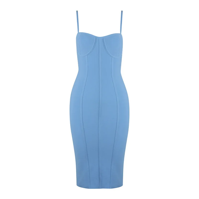 

Real photos good quality three color bandage backless condole belt cultivate morality dress sleeveless female hot style dress