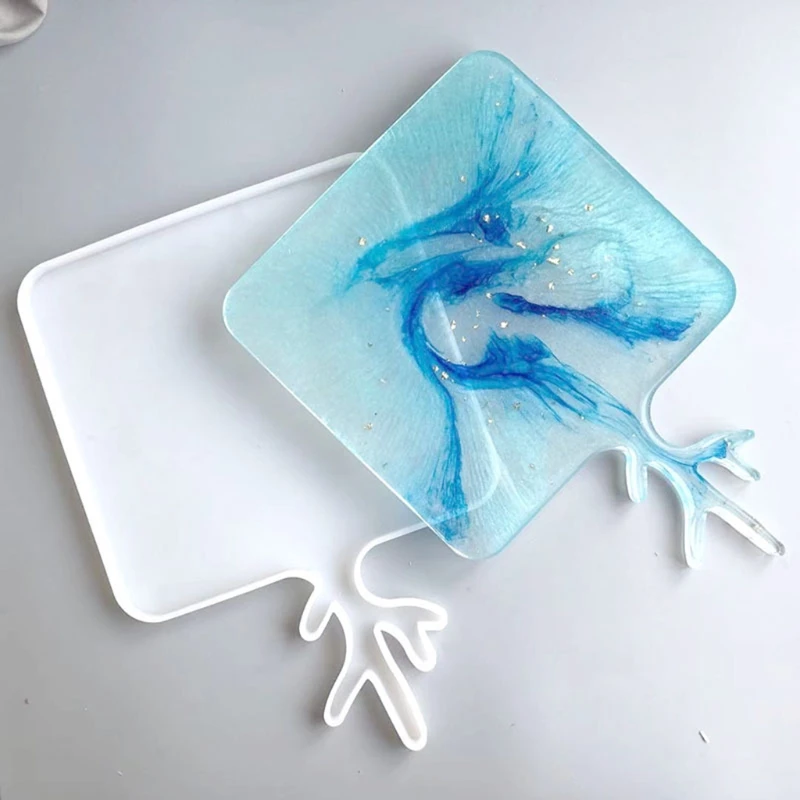 Round Tray Epoxy Resin Mold Fruit Plate Board Coaster Silicone Mould DIY Crafts Ornaments Home Decorations Casting Tools D0LC | Украшения и