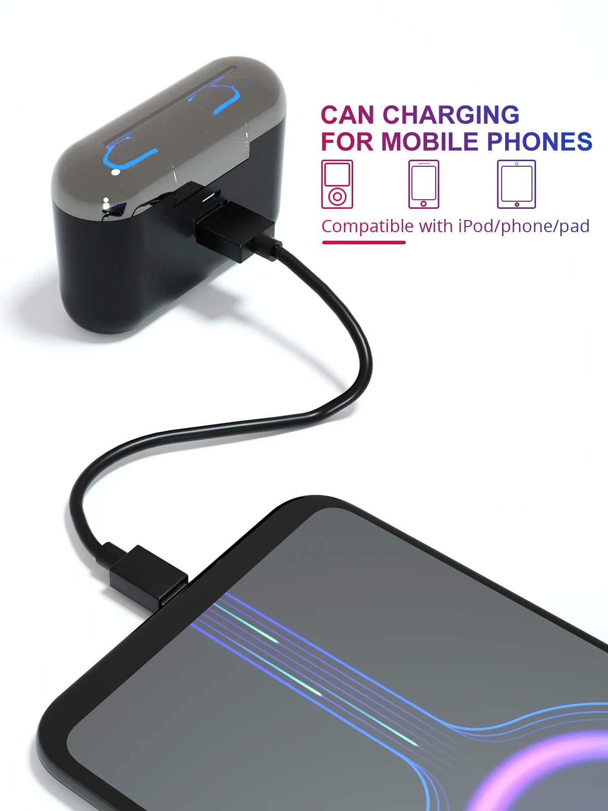 ANMONE Bluetooth 5,0 наушники Q32 TWS беспроводные наушники стерео звук Игровые наушники с внешним аккумулятором наушник для телефона